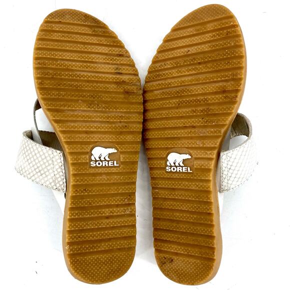 Sorel Womens White Leather Thong Flat Sandal (US size 5) - Picture 5 of 6